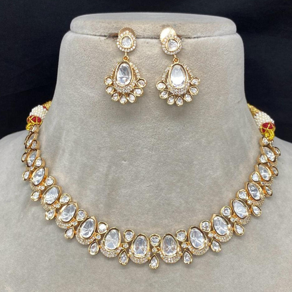Amoliya Jewels Polki Kundan Necklace Set