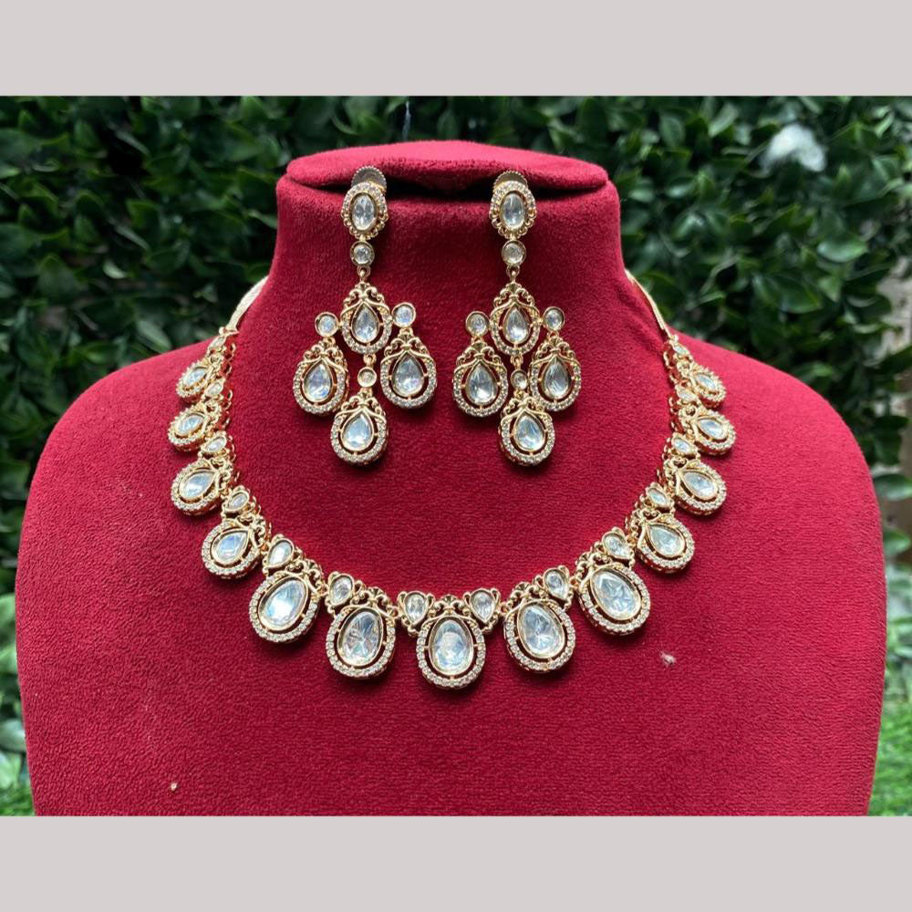 Amoliya Jewels Polki Kundan Necklace Set