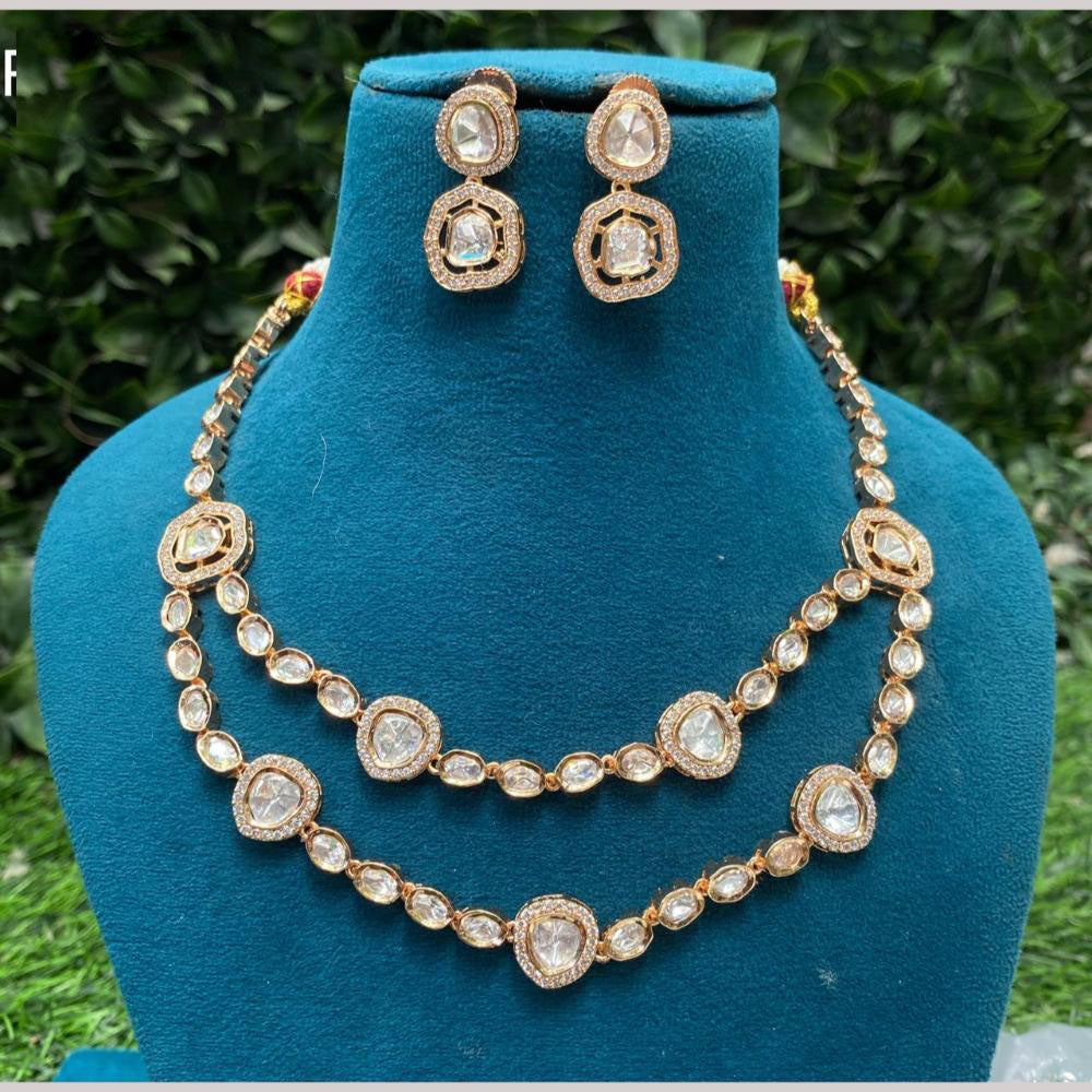 Amoliya Jewels Polki Kundan Necklace Set