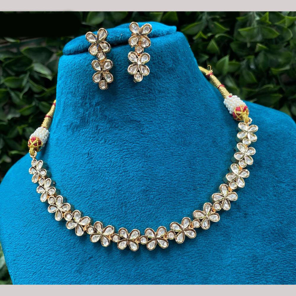 Amoliya Jewels Polki Kundan Necklace Set
