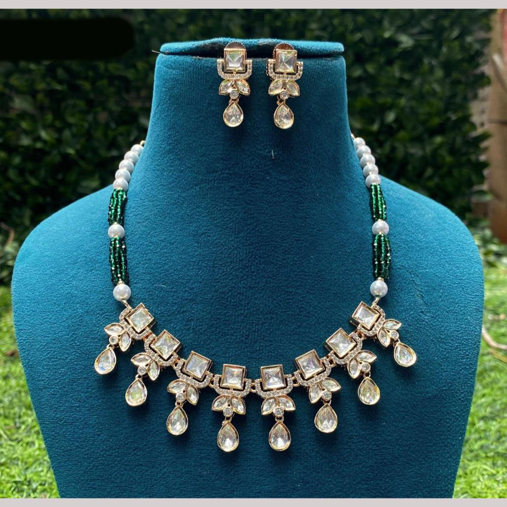 Amoliya Jewels Polki Kundan Necklace Set