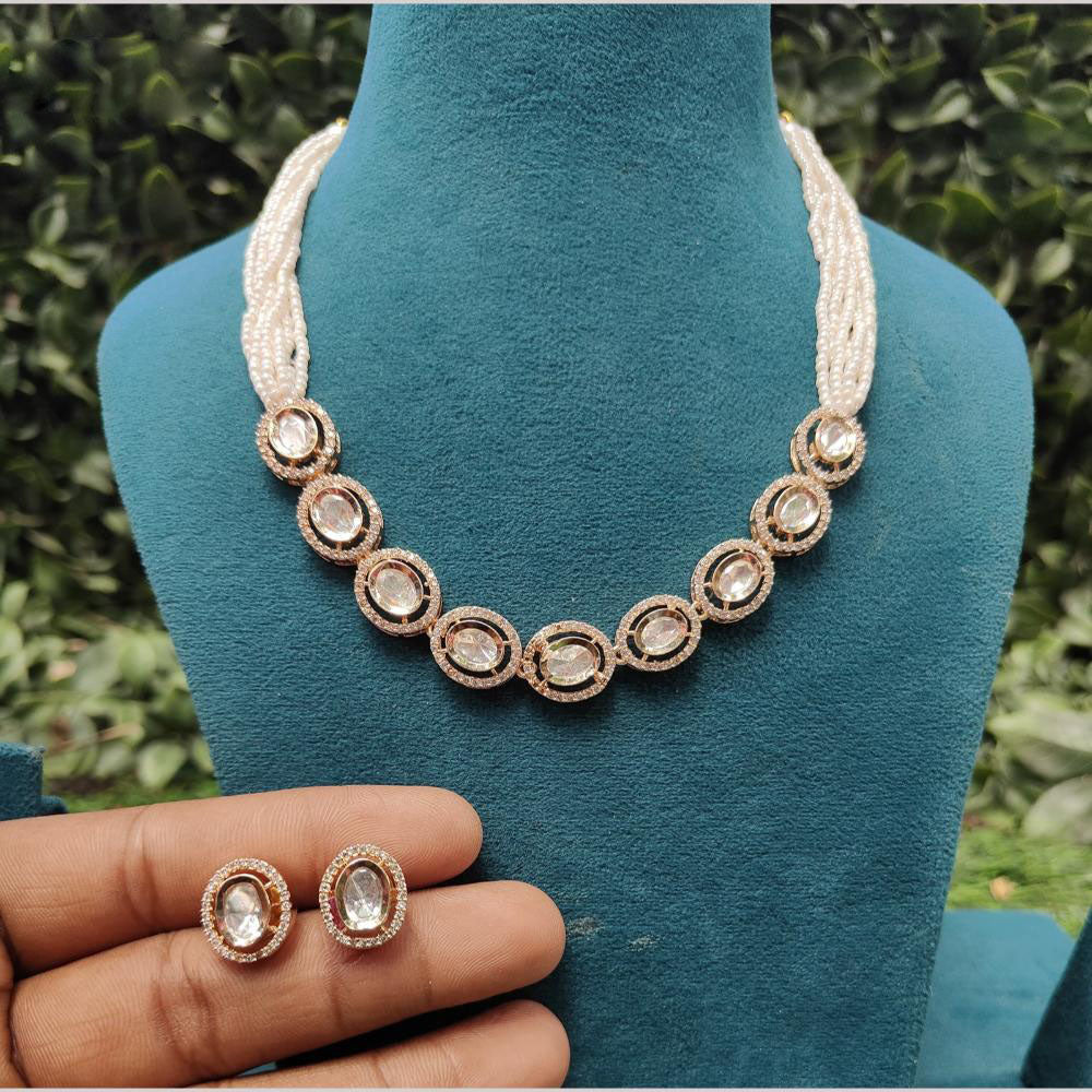 Amoliya Jewels Polki Kundan Necklace Set