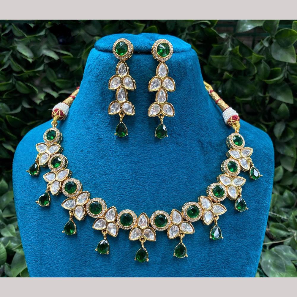 Amoliya Jewels Polki Kundan Necklace Set