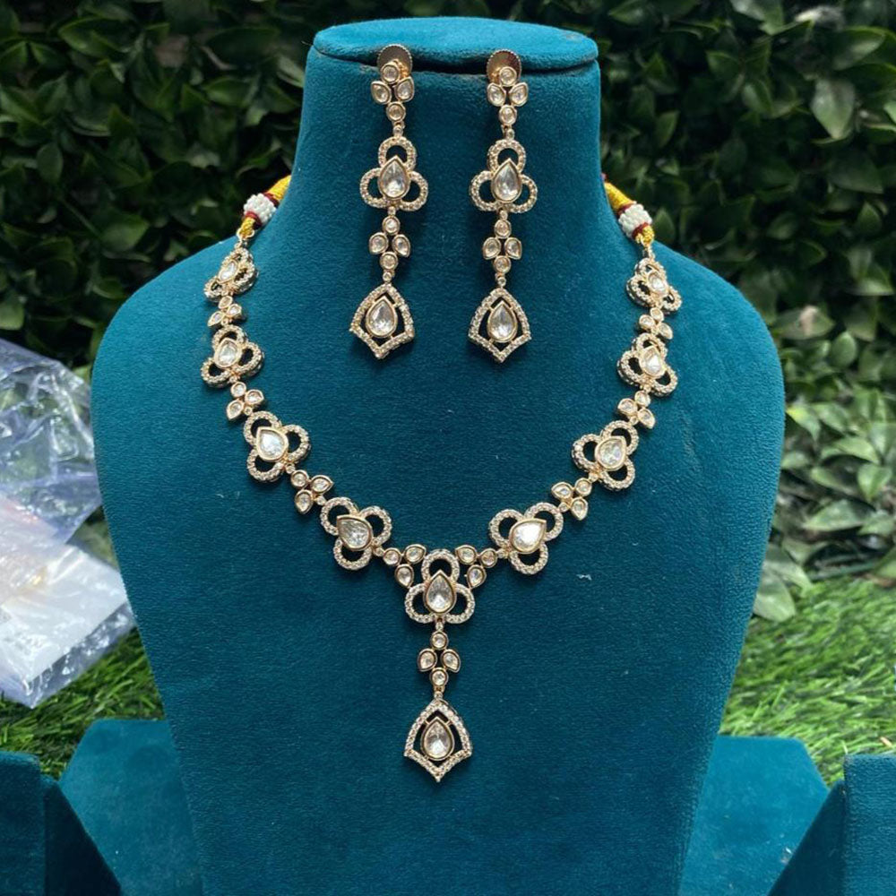Amoliya Jewels Polki Kundan Necklace Set