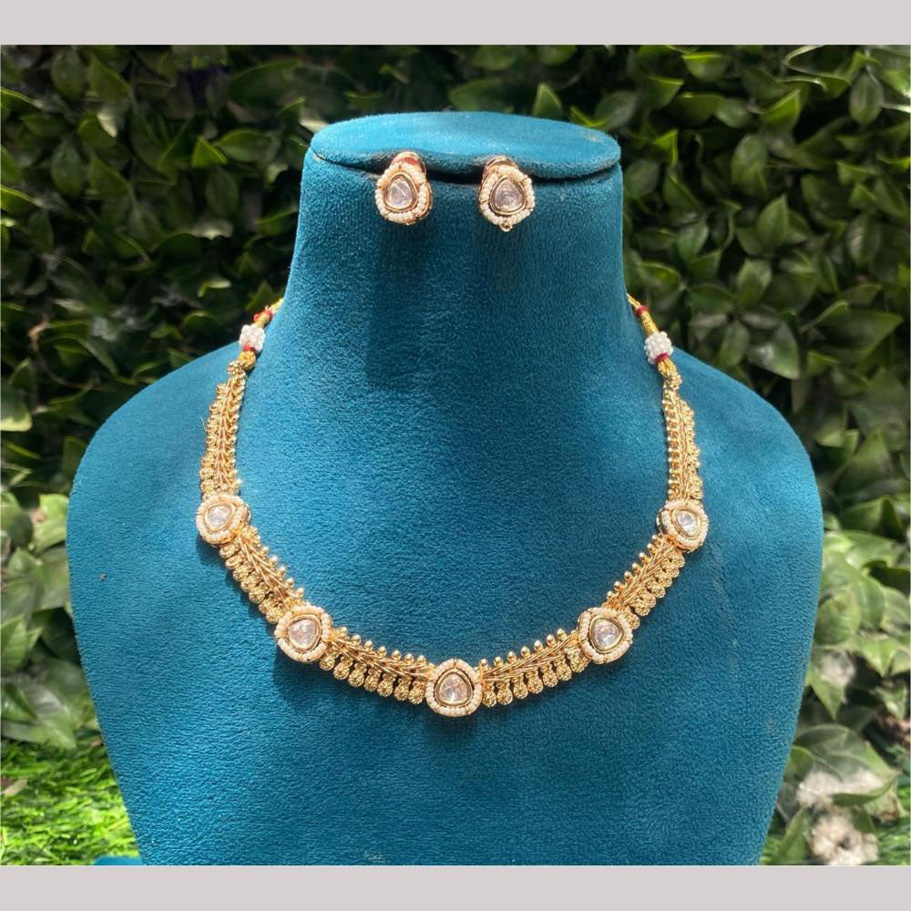 Amoliya Jewels Polki Kundan Necklace Set