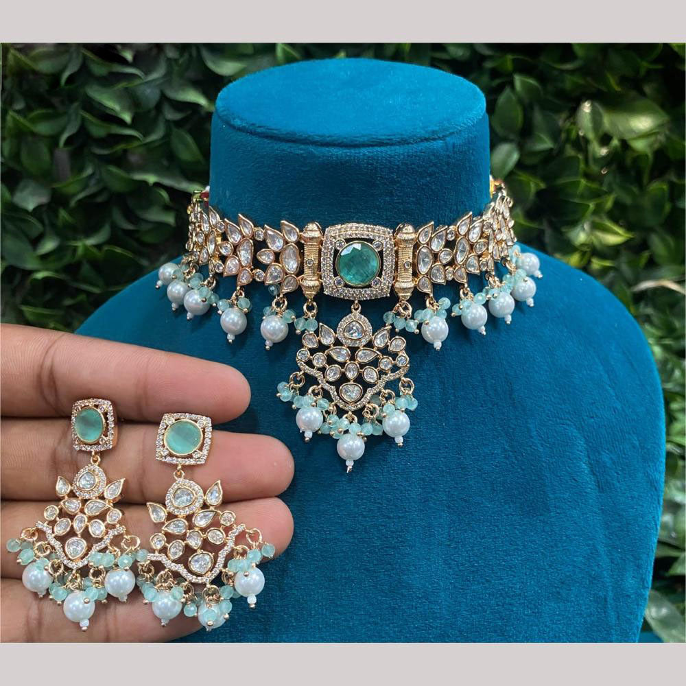 Amoliya Jewels Polki Kundan Choker Necklace Set