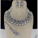 Amoliya Jewels 2 Tone Plated Kundan Necklace Set