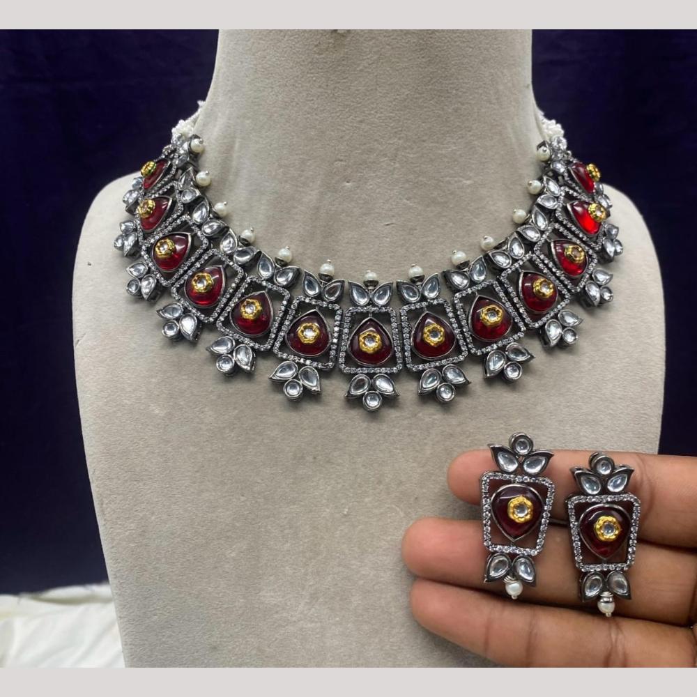 Amoliya Jewels Tradition with a Sparkle Kundan Necklace Set