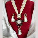 Amoliya Jewels  Divine Shine Austrain Stone And Pearls Necklace Set