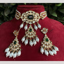 Amoliya Jewels Slay the Tradition Polki Kundan And Pearl  Signature Choker Necklace Set
