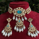 Amoliya Jewels Slay the Tradition Polki Kundan And Pearl  Signature Choker Necklace Set
