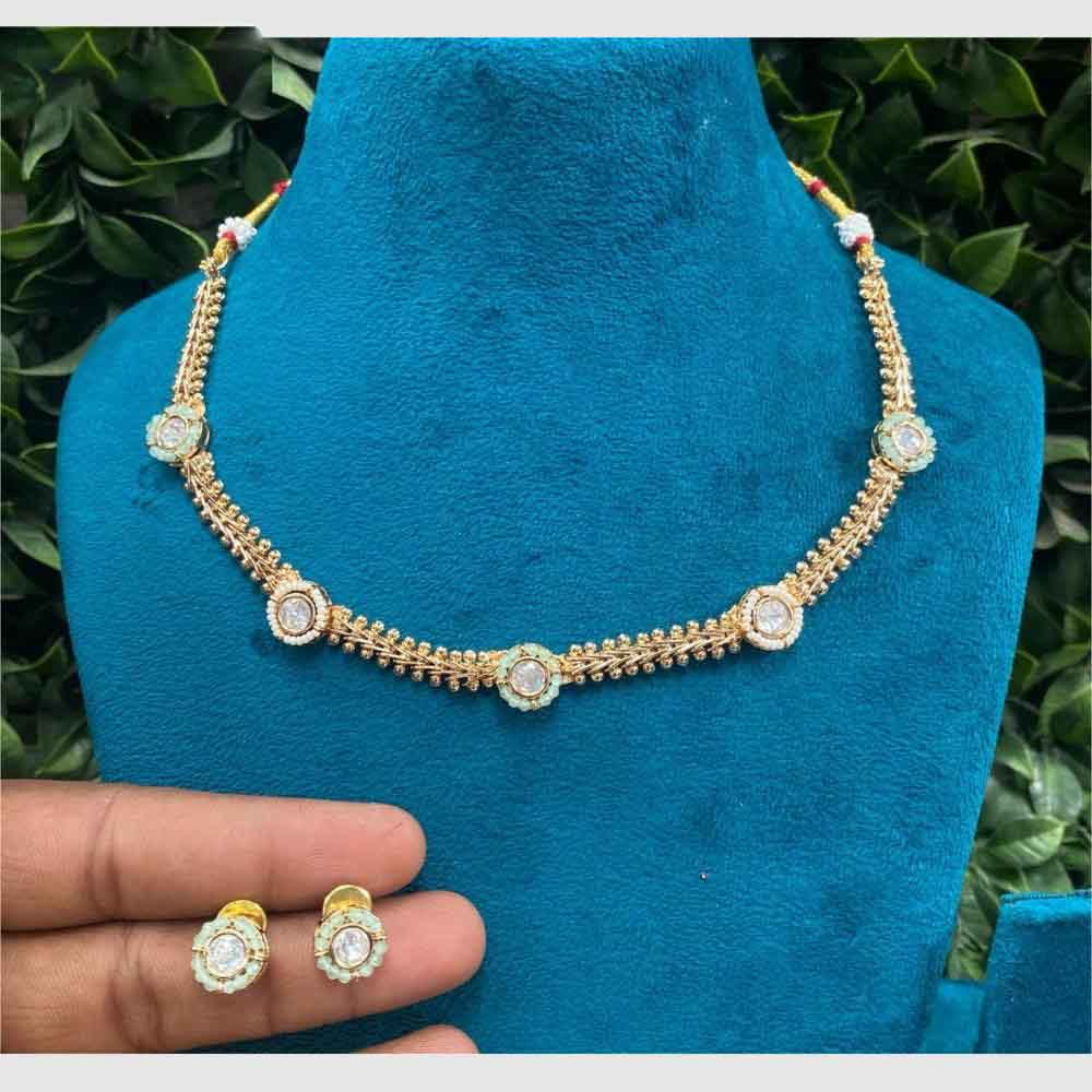 Amoliya Jewels Crystal Stone Necklace Set