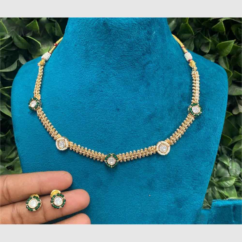 Amoliya Jewels Crystal Stone Necklace Set