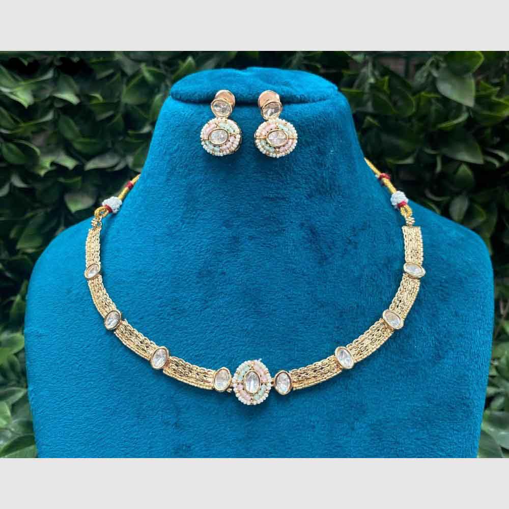 Amoliya Jewels Polki Kundan Necklace Set