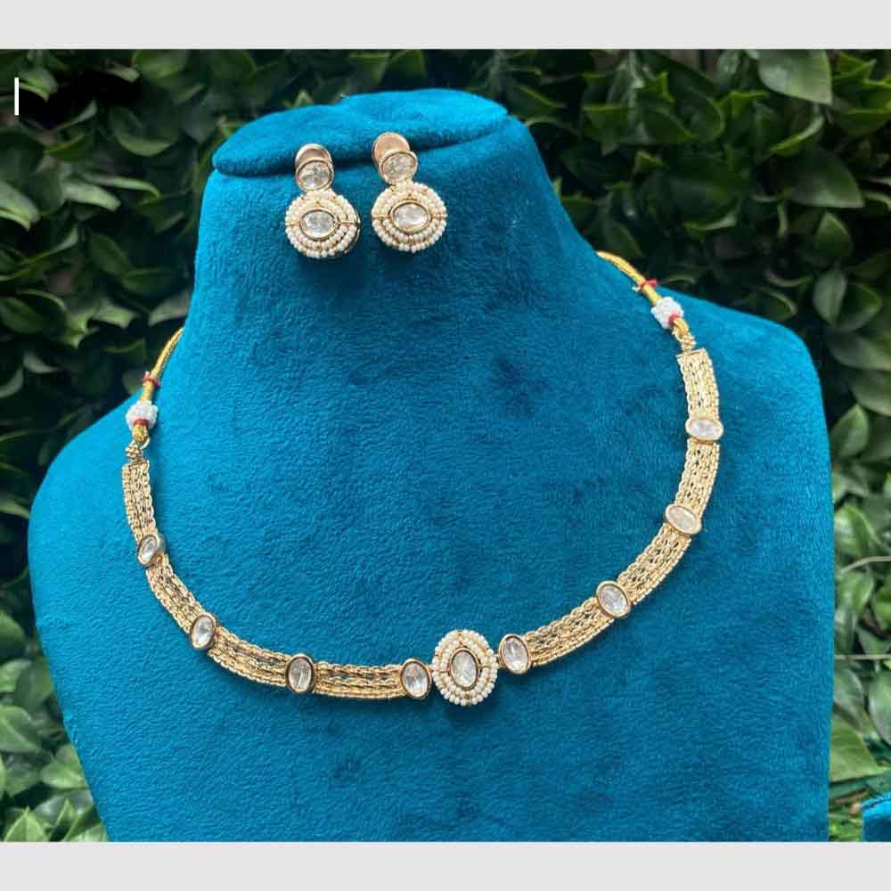 Amoliya Jewels Polki Kundan Necklace Set