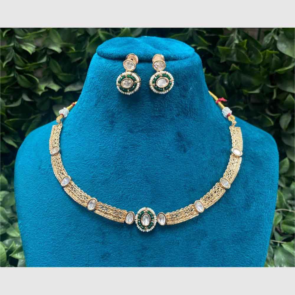 Amoliya Jewels Polki Kundan Necklace Set
