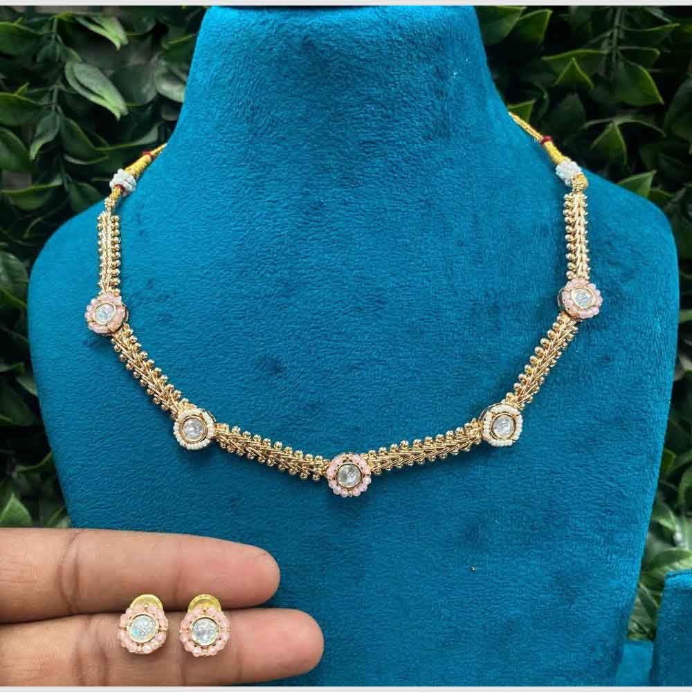 Amoliya Jewels Polki Kundan Necklace Set