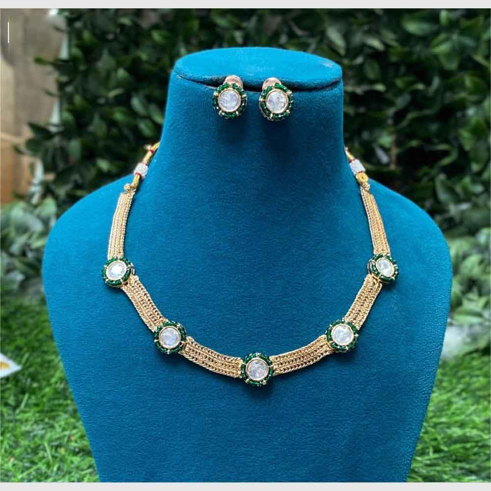 Amoliya Jewels Polki Kundan Necklace Set