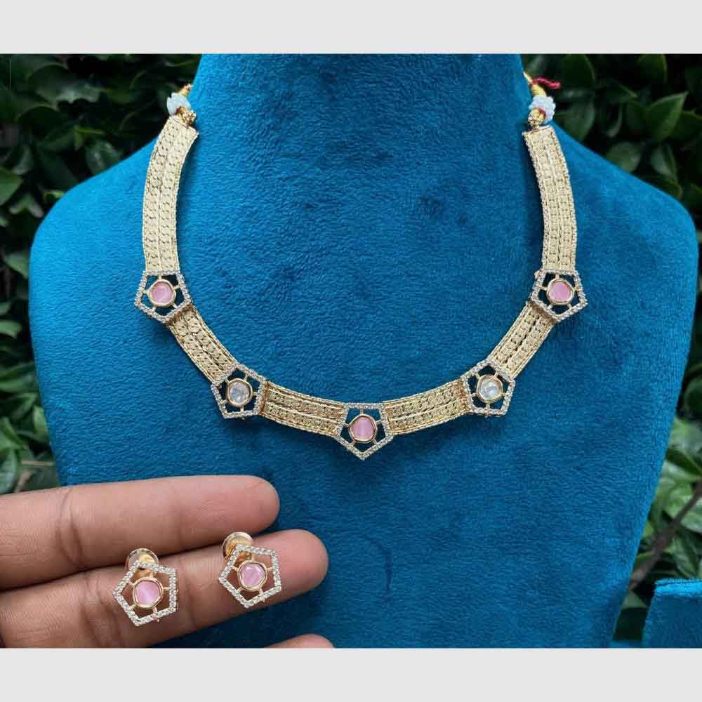 Amoliya Jewels Polki Kundan Choker Necklace Set