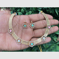 Amoliya Jewels Polki Kundan Choker Necklace Set