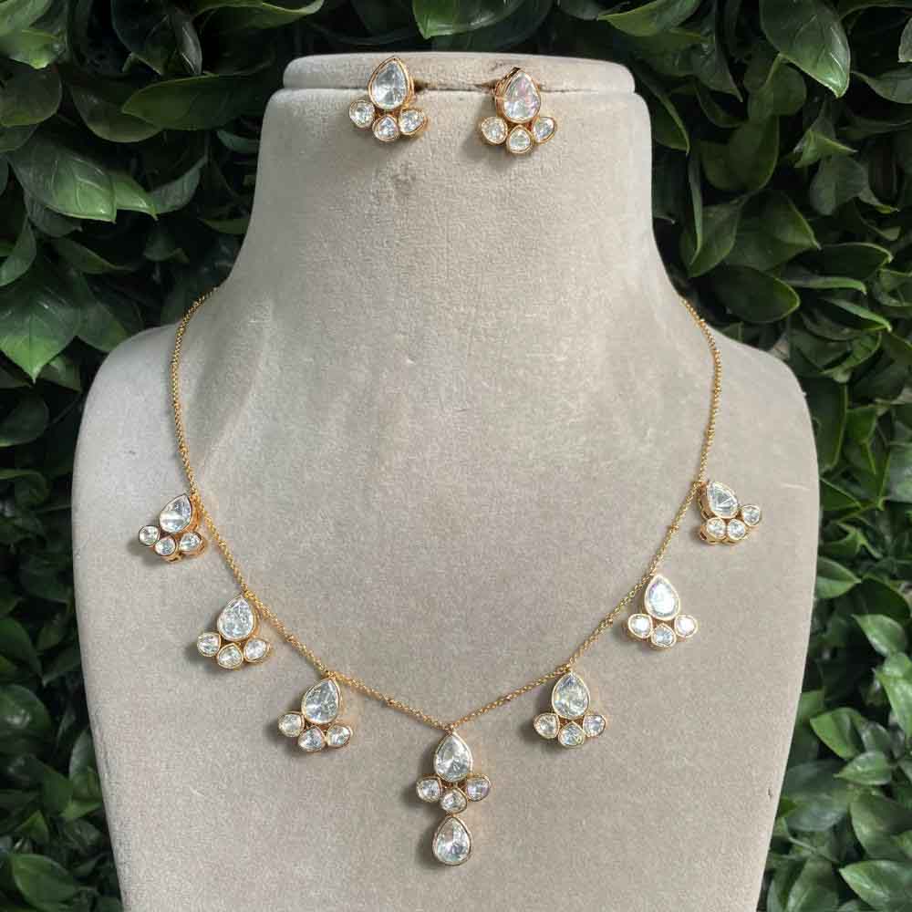 Amoliya Jewels Crystal Necklace Set