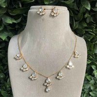 Amoliya Jewels Crystal Necklace Set
