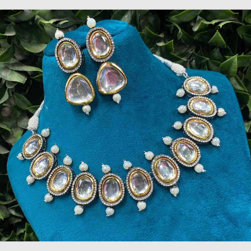 Amoliya Jewels Polki Kundan Necklace Set