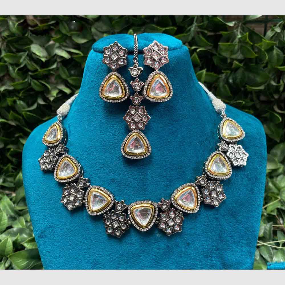 Amoliya Jewels Crystal Necklace Set