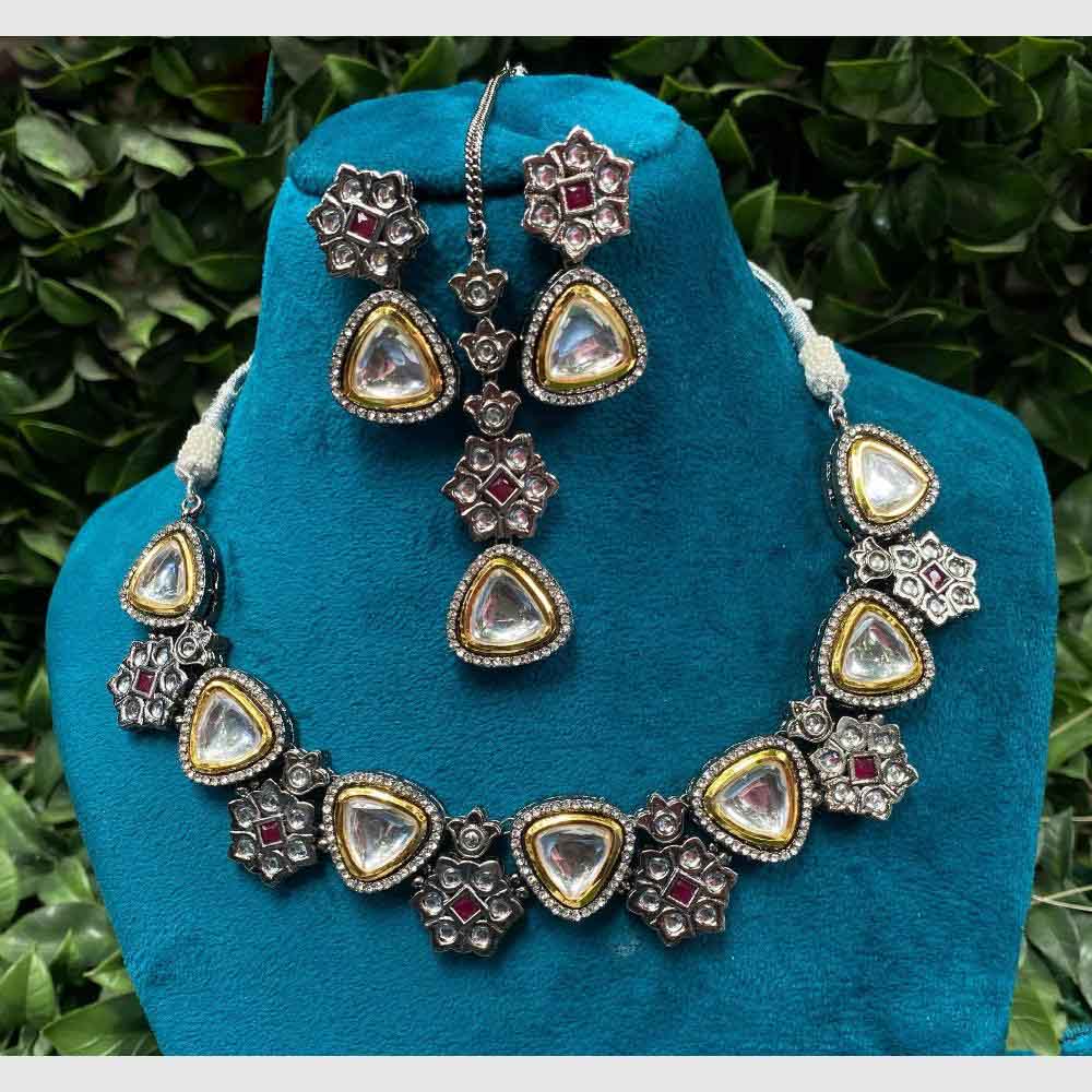 Amoliya Jewels Crystal Necklace Set