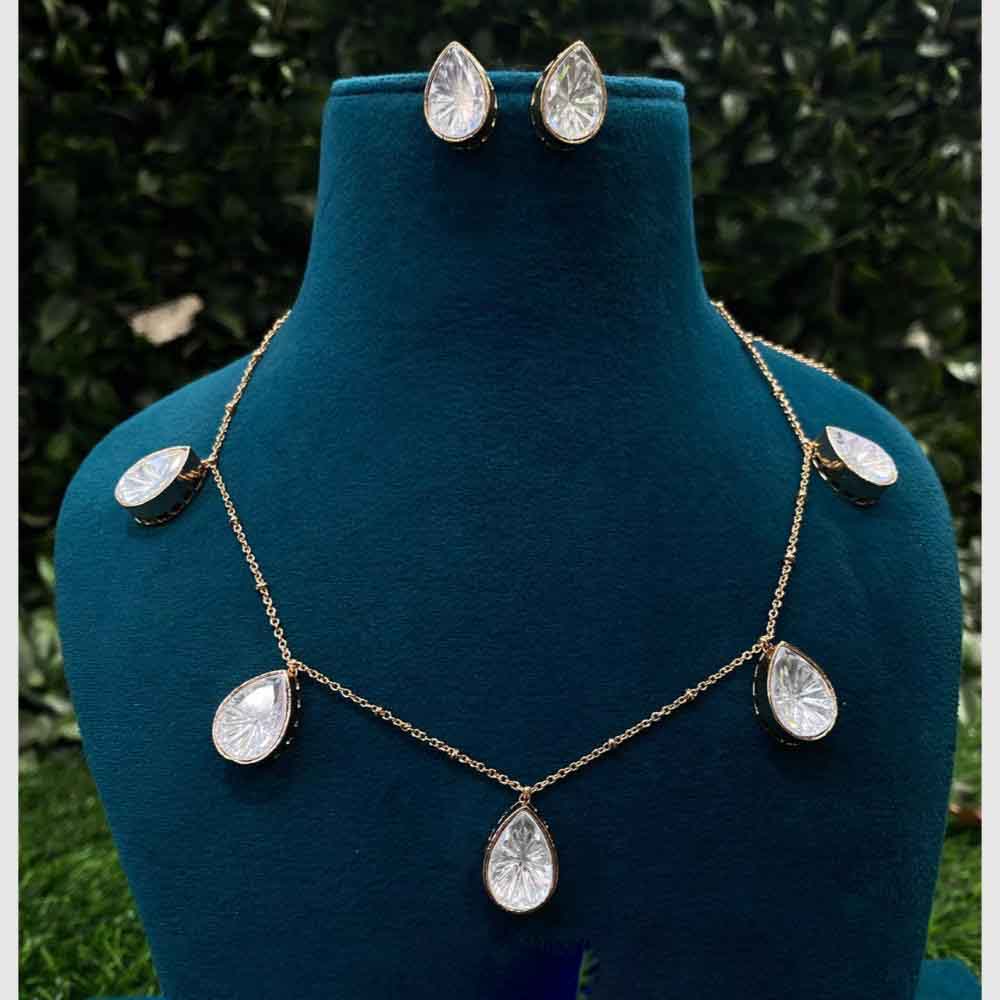 Amoliya Jewels Crystal Stone  Necklace Set