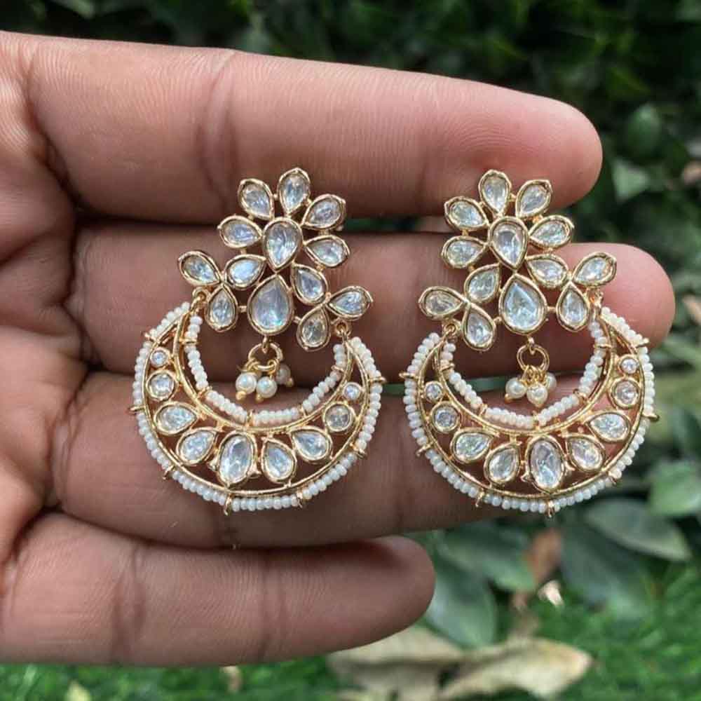 Amoliya Polki Kundan Dangler Earrings