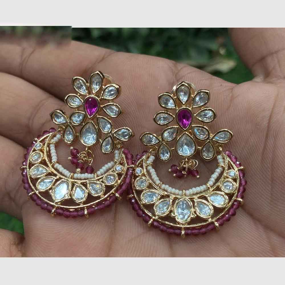 Amoliya Polki Kundan Dangler Earrings