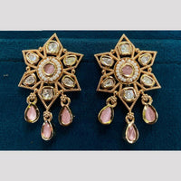 Amoliya Luxe Ethnic Polki Kundan And Pearl Dangler Earrings