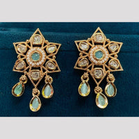 Amoliya Luxe Ethnic Polki Kundan And Pearl Dangler Earrings