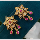 Amoliya Luxe Ethnic Polki Kundan And Pearl Dangler Earrings