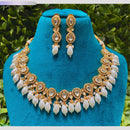 Amoliya Jewels Sparkling Ethnic Crystal Stone And Beads Necklace Set