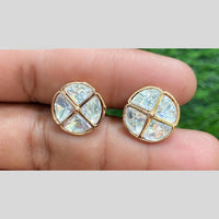 Amoliya Jewels Polki Kundan Studs Earrings