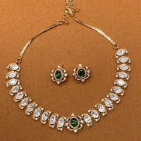 Amoliya Jewels Polki Kundan Necklace and Earring Set