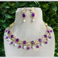 Amoliya Jewels Polki Kundan & Beads Necklace Set