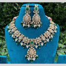Amoliya Jewels Polki Kundan and Beads Necklace Set