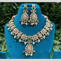 Amoliya Jewels Polki Kundan and Beads Necklace Set