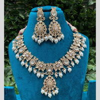 Amoliya Jewels Polki Kundan and Beads Necklace Set