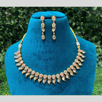 Amoliya Jewels Polki Kundan Necklace Set With Matching Earrings