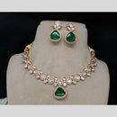 Amoliya Jewels Polki Kundan Necklace Set With Matching Earrings