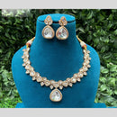 Amoliya Jewels Polki Kundan Necklace Set With Matching Earrings