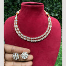 Amoliya Jewels Polki Necklace Set with Matching Earrings