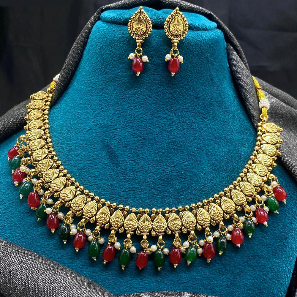 Amoliya Jewels Tradition Meets Trend Pearl And Beads Necklace Set