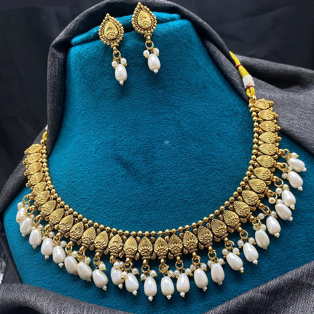 Amoliya Jewels Tradition Meets Trend Pearl And Beads Necklace Set