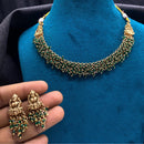Amoliya Jewels Modern Devotion Pearl Temple Necklace Set