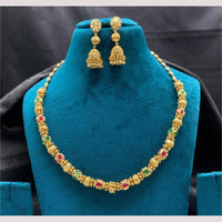 Amoliya Jewels Classic Filigree Bead Mala Necklace Set